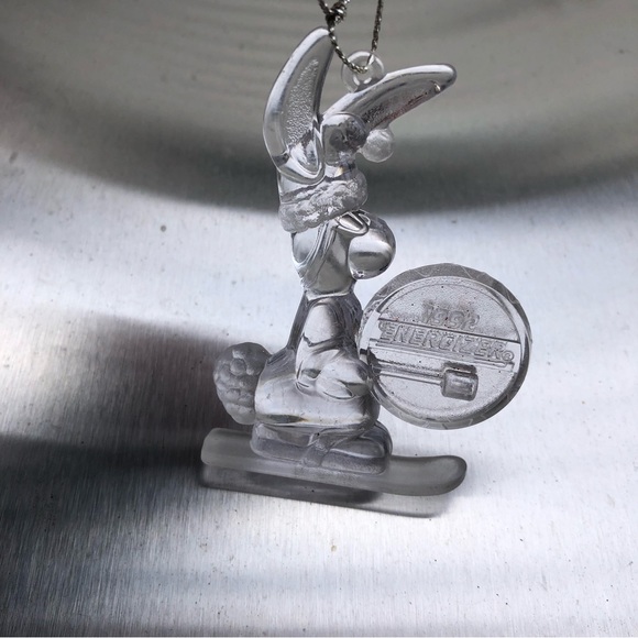 3 Vintage 1992 ENERGIZER BUNNY ORNAMENTS / Christmas Skies / 2 different designs - Picture 2 of 3